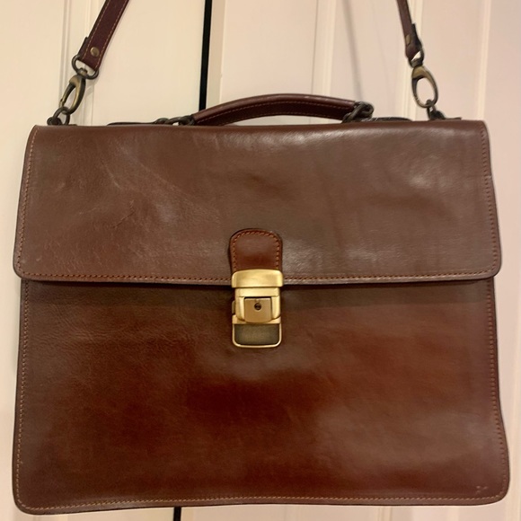 Old Angler leather  briefcase - Picture 2 of 14